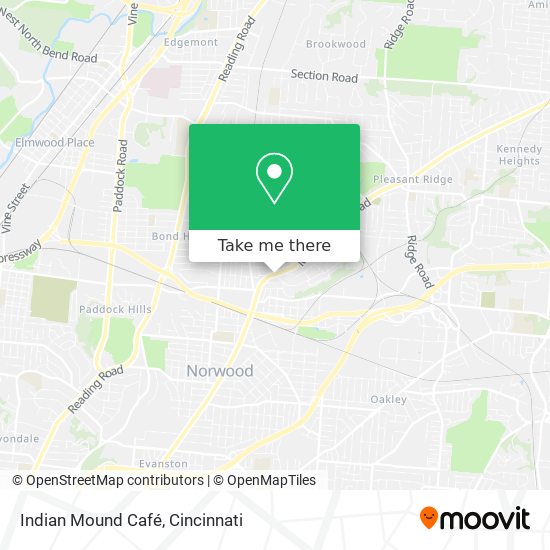 Indian Mound Café map