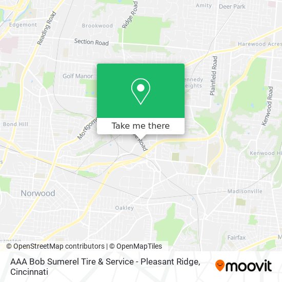 Mapa de AAA Bob Sumerel Tire & Service - Pleasant Ridge