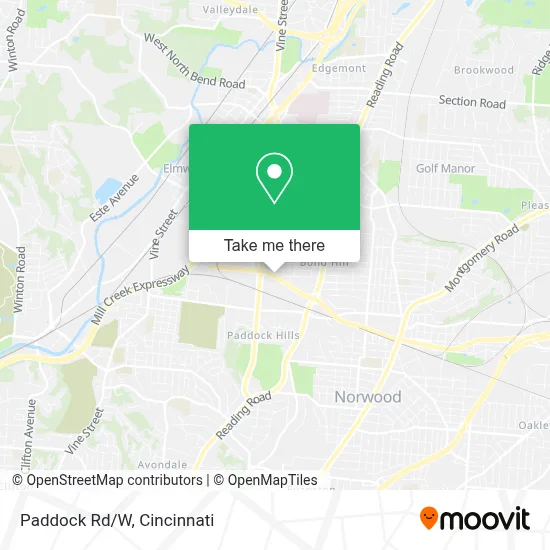 Paddock Rd/W map