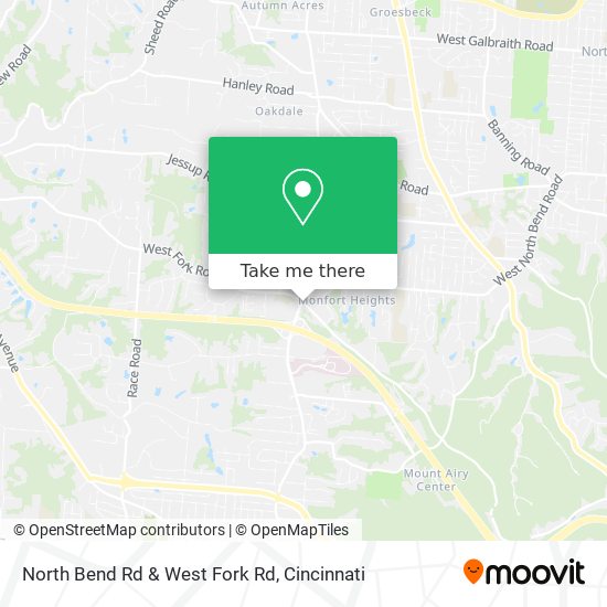 Mapa de North Bend Rd & West Fork Rd