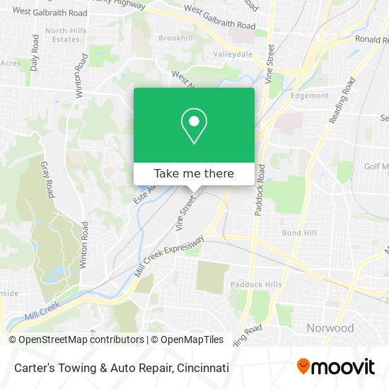 Carter's Towing & Auto Repair map
