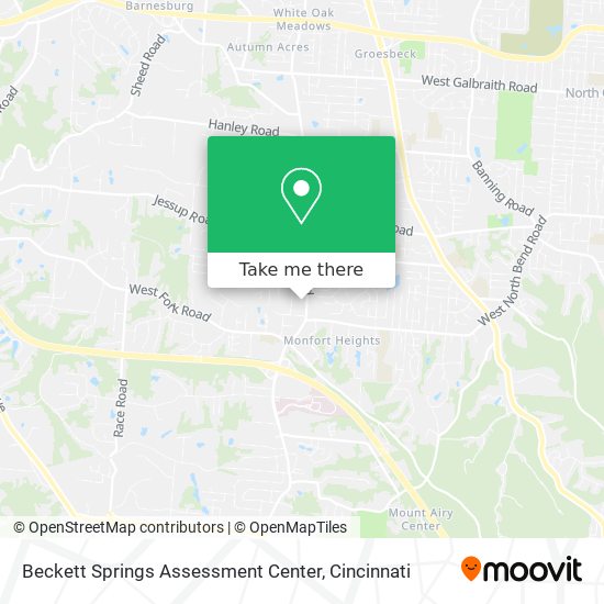 Mapa de Beckett Springs Assessment Center