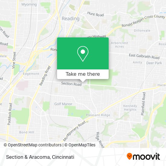 Mapa de Section & Aracoma
