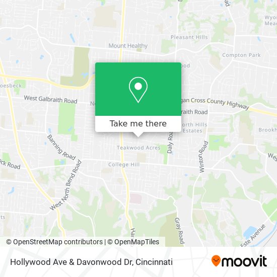 Hollywood Ave & Davonwood Dr map