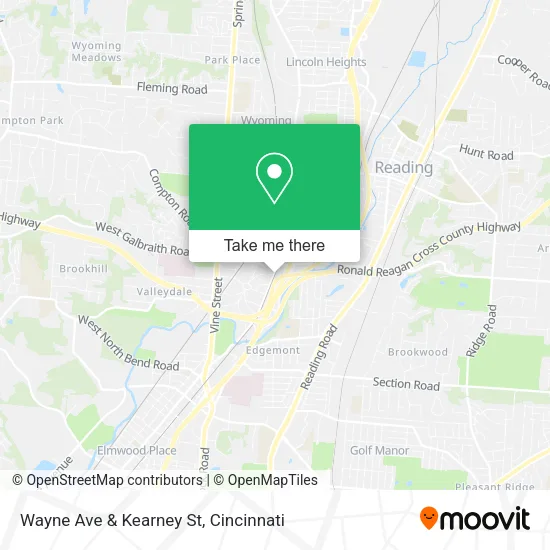 Wayne Ave & Kearney St map