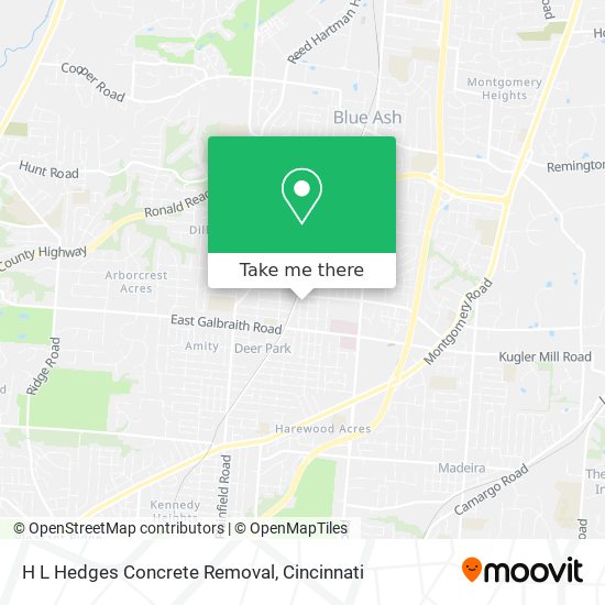 H L Hedges Concrete Removal map
