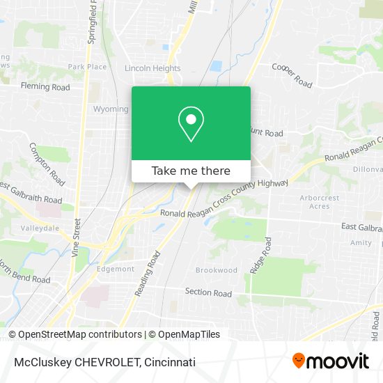 Mapa de McCluskey CHEVROLET