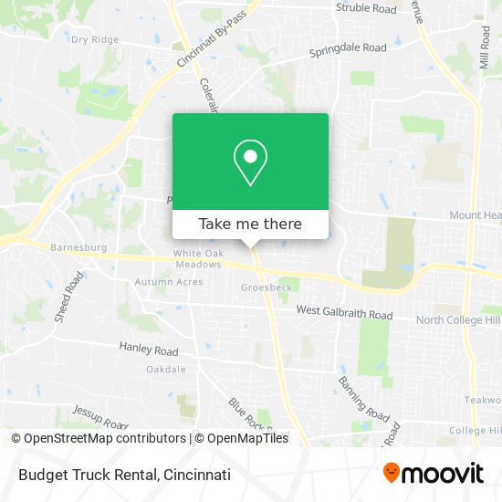 Budget Truck Rental map