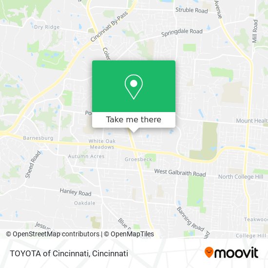 TOYOTA of Cincinnati map