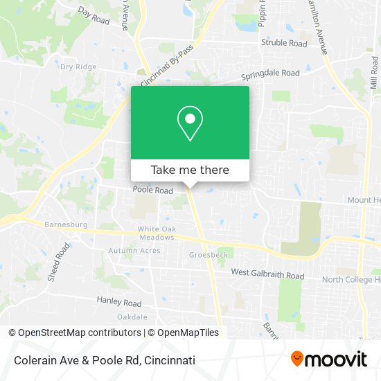 Colerain Ave & Poole Rd map