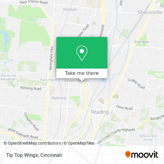 Mapa de Tip Top Wings