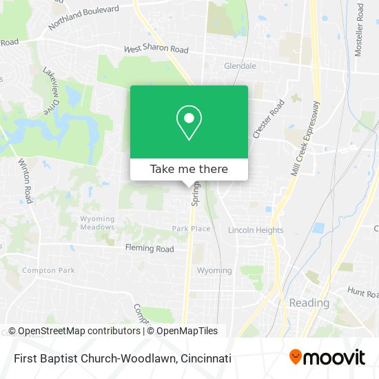 First Baptist Church-Woodlawn map