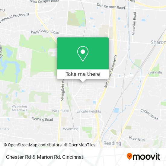 Chester Rd & Marion Rd map