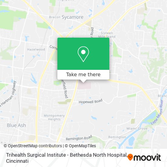 Trihealth Surgical Institute - Bethesda North Hospital map
