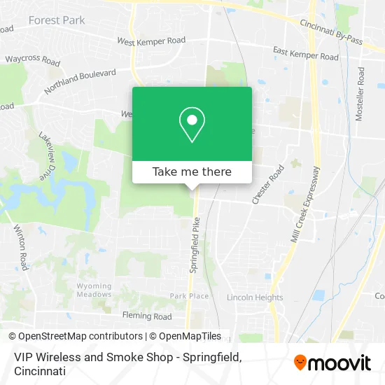 VIP Wireless and Smoke Shop - Springfield map