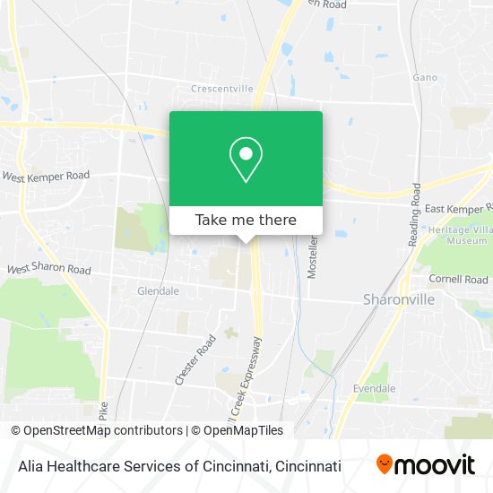 Alia Healthcare Services of Cincinnati map