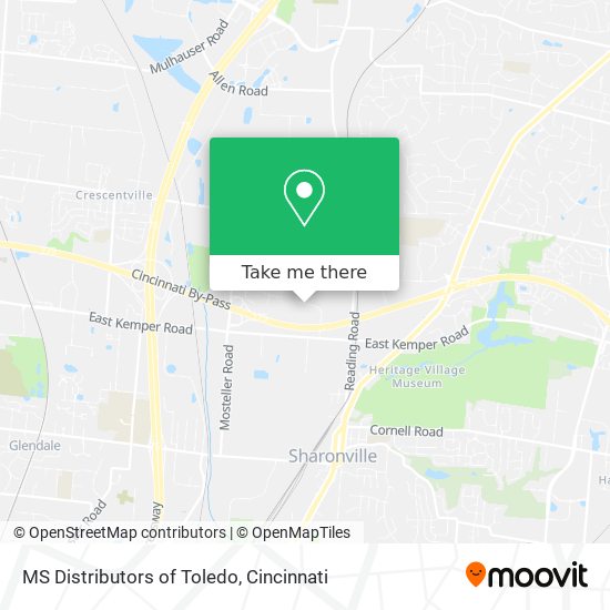 MS Distributors of Toledo map