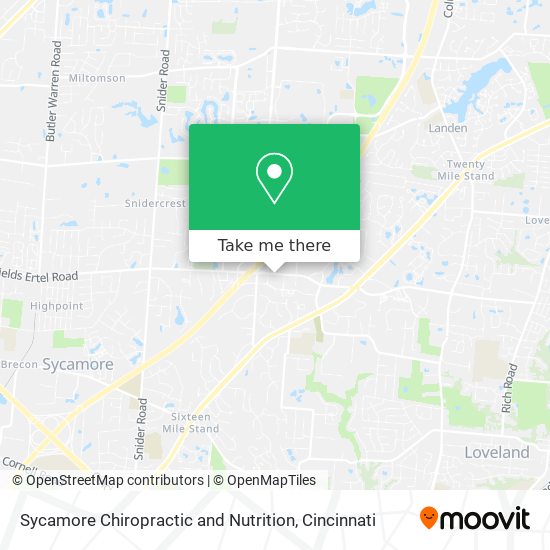 Sycamore Chiropractic and Nutrition map