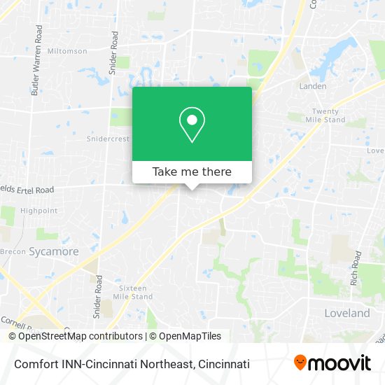 Comfort INN-Cincinnati Northeast map