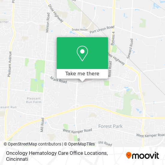 Oncology Hematology Care Office Locations map