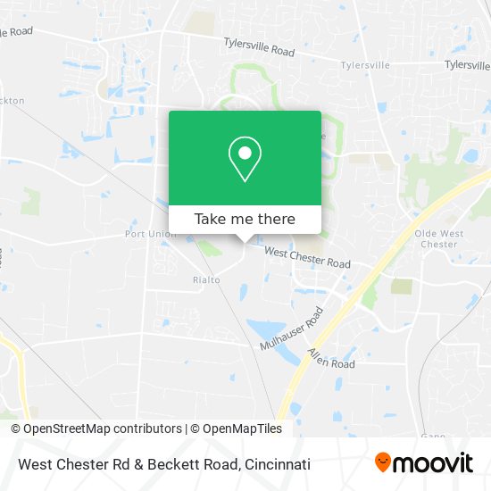 West Chester Rd & Beckett Road map