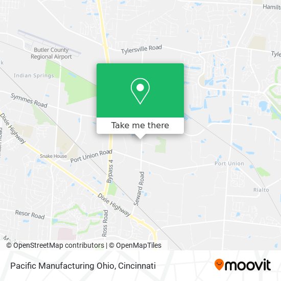 Pacific Manufacturing Ohio map