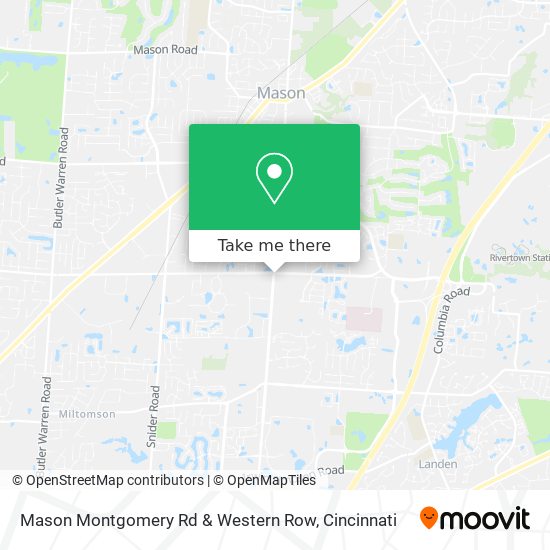 Mason Montgomery Rd & Western Row map