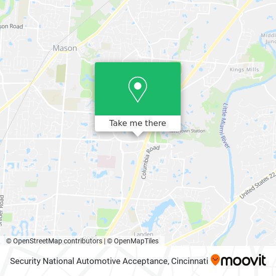 Mapa de Security National Automotive Acceptance