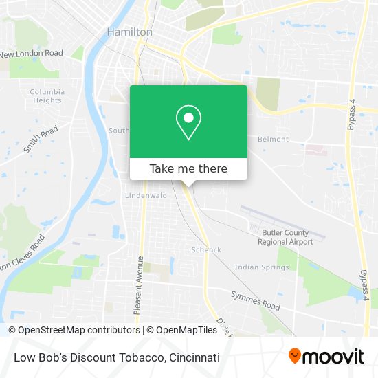 Low Bob's Discount Tobacco map