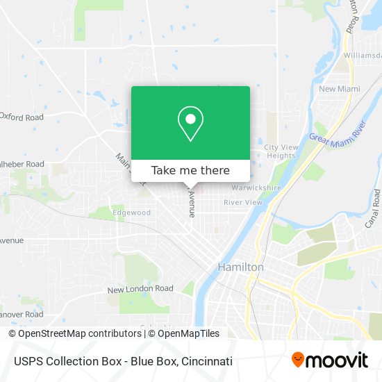 USPS Collection Box - Blue Box map