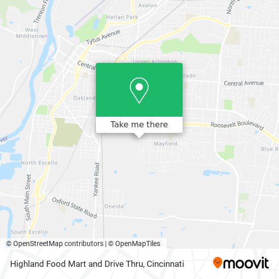 Mapa de Highland Food Mart and Drive Thru