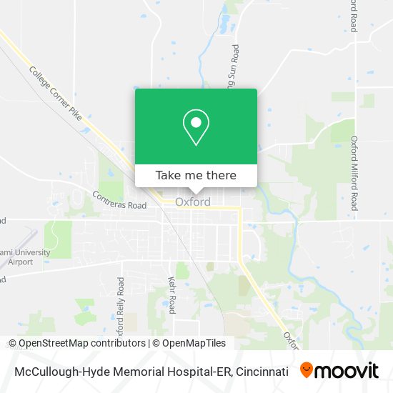 Mapa de McCullough-Hyde Memorial Hospital-ER