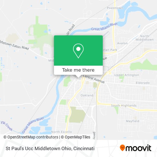 St Paul's Ucc Middletown Ohio map