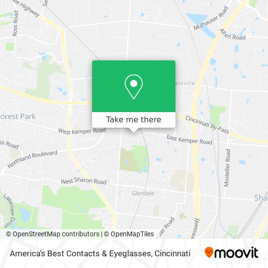America's Best Contacts & Eyeglasses map