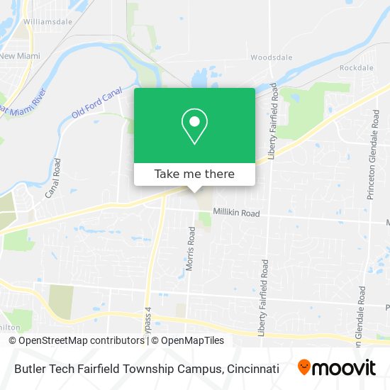 Mapa de Butler Tech Fairfield Township Campus