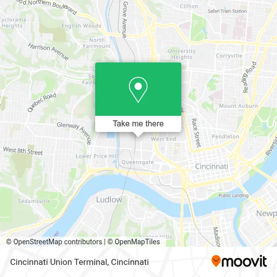 Cincinnati Union Terminal map