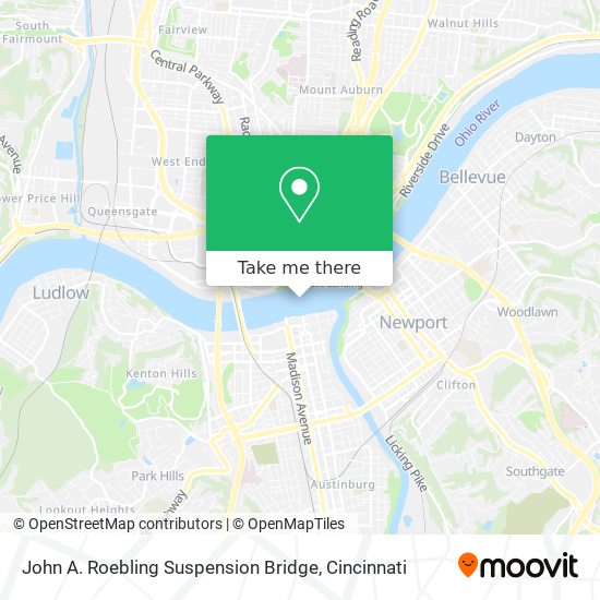 John A. Roebling Suspension Bridge map