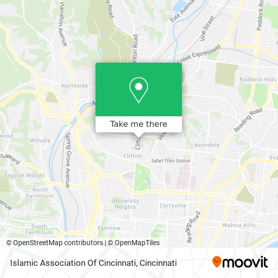 Islamic Association Of Cincinnati map