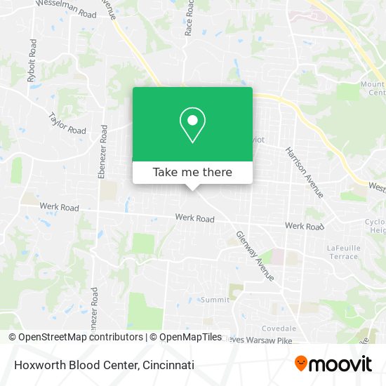 Hoxworth Blood Center map