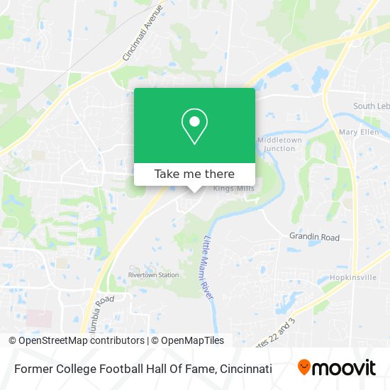 Former College Football Hall Of Fame map