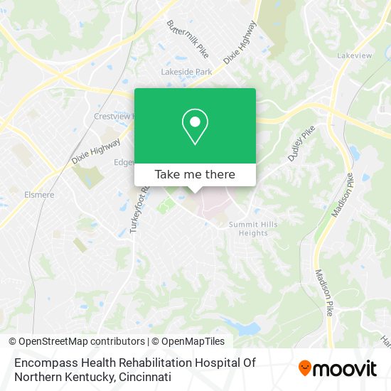 Encompass Health Rehabilitation Hospital Of Northern Kentucky map