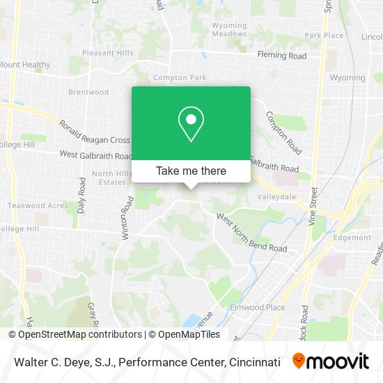 Walter C. Deye, S.J., Performance Center map