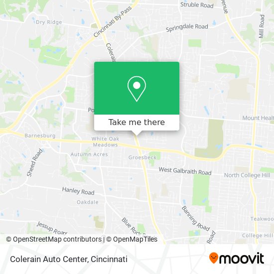 Colerain Auto Center map