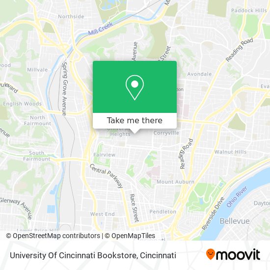 University Of Cincinnati Bookstore map