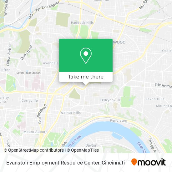 Evanston Employment Resource Center map