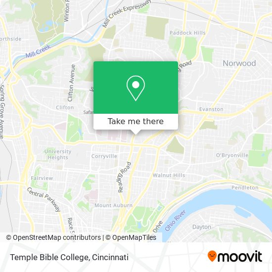 Temple Bible College map