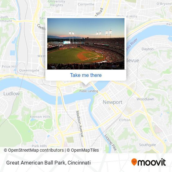 How to get to Great American Ball Park in Cincinnati by Bus?