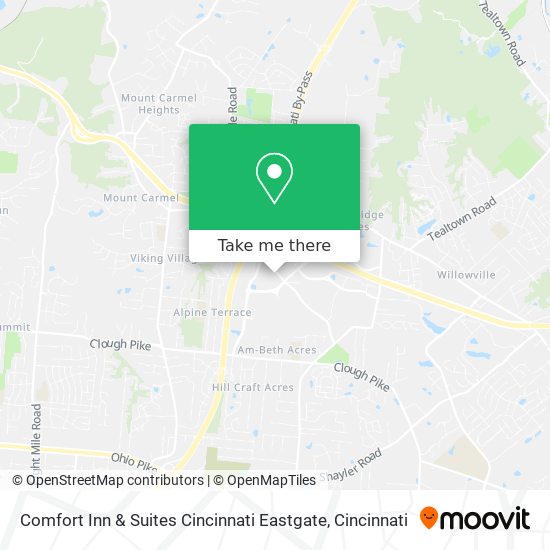 Mapa de Comfort Inn & Suites Cincinnati Eastgate