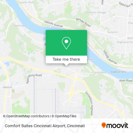 Comfort Suites Cincinnati Airport map