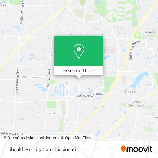 Mapa de Trihealth Priority Care